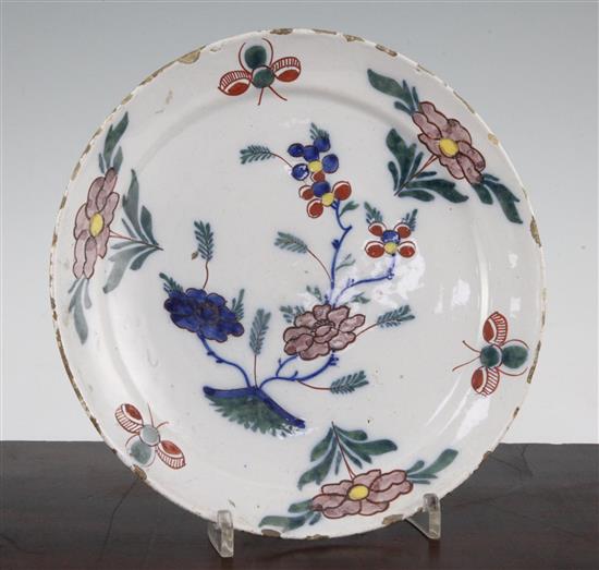 A Delft pottery dish, second quarter 18th century, 23cm.